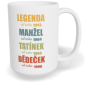 Hrnek klasický velký s vlastním potiskem - Legenda děda