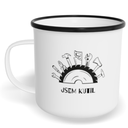 Hrnek plecháček s potiskem na míru - Kutil