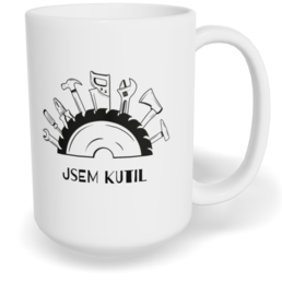 Hrnek klasický velký s vlastním potiskem - Kutil