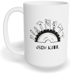 Hrnek klasický velký s vlastním potiskem - Kutil