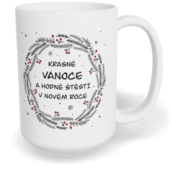 Hrnek klasický velký s vlastním potiskem - Krásné Vánoce