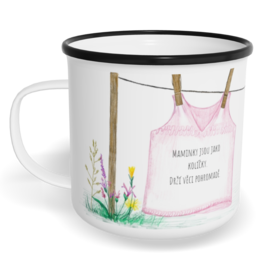 Hrnek plecháček s potiskem na míru - Kolíčky
