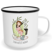Hrnek plecháček s potiskem na míru - Kočičí máma