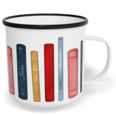 Hrnek plecháček s potiskem na míru - Knihovna