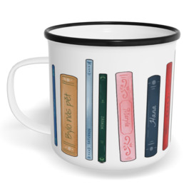 Hrnek plecháček s potiskem na míru - Knihovna