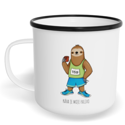 Hrnek plecháček s potiskem na míru - Káva je moje palivo