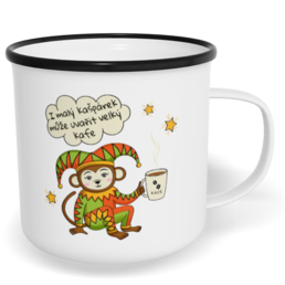 Hrnek plecháček s potiskem na míru - Kašpárek