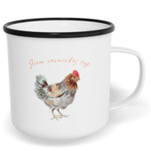 Hrnek plecháček s potiskem na míru - Jsem vesnickej typ slepice