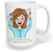 Hrnek klasický velký s vlastním potiskem - Jsem vedoucí žena