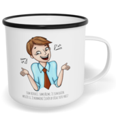 Hrnek plecháček s potiskem na míru - Jsem vedoucí muž