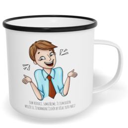 Hrnek plecháček s potiskem na míru - Jsem vedoucí muž