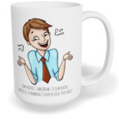 Hrnek klasický velký s vlastním potiskem - Jsem vedoucí muž