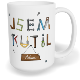 Hrnek klasický velký s vlastním potiskem - Jsem kutil