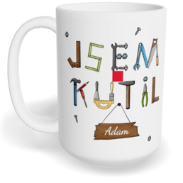 Hrnek klasický velký s vlastním potiskem - Jsem kutil