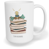 Hrnek klasický velký s vlastním potiskem - Jsem knihomol