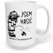 Hrnek klasický velký s vlastním potiskem - Jsem hasič
