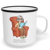 Hrnek plecháček s potiskem na míru - Jsem důchodkyně