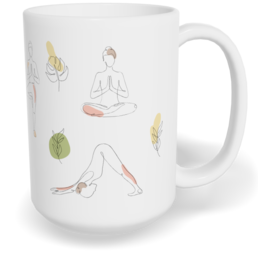 Hrnek klasický velký s vlastním potiskem - Jóga