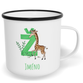 Hrnek plecháček s potiskem na míru - Jméno Ž