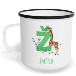 Hrnek plecháček s potiskem na míru - Jméno Ž
