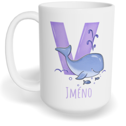 Hrnek klasický velký s vlastním potiskem - Jméno V