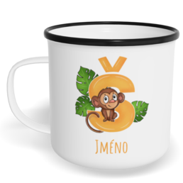 Hrnek plecháček s potiskem na míru - Jméno Š