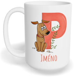 Hrnek klasický velký s vlastním potiskem - Jméno P