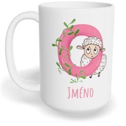 Hrnek klasický velký s vlastním potiskem - Jméno O