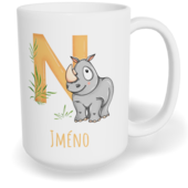 Hrnek klasický velký s vlastním potiskem - Jméno N