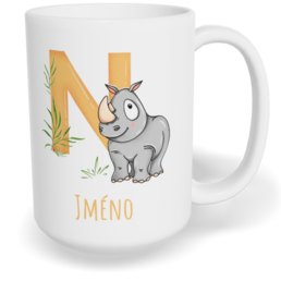 Hrnek klasický velký s vlastním potiskem - Jméno N