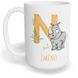Hrnek klasický velký s vlastním potiskem - Jméno N