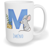 Hrnek klasický velký s vlastním potiskem - Jméno M