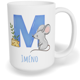 Hrnek klasický velký s vlastním potiskem - Jméno M