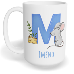 Hrnek klasický velký s vlastním potiskem - Jméno M