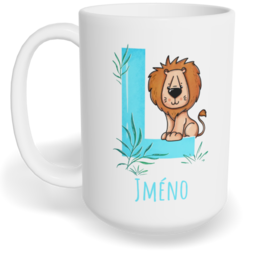 Hrnek klasický velký s vlastním potiskem - Jméno L