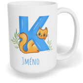 Hrnek klasický velký s vlastním potiskem - Jméno K