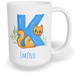 Hrnek klasický velký s vlastním potiskem - Jméno K