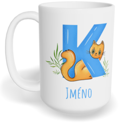 Hrnek klasický velký s vlastním potiskem - Jméno K