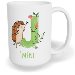 Hrnek klasický velký s vlastním potiskem - Jméno J