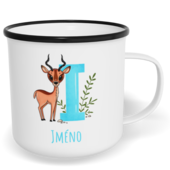 Hrnek plecháček s potiskem na míru - Jméno I