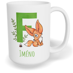 Hrnek klasický velký s vlastním potiskem - Jméno F