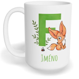 Hrnek klasický velký s vlastním potiskem - Jméno F