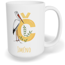Hrnek klasický velký s vlastním potiskem - Jméno Č