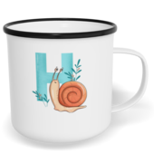 Hrnek plecháček s potiskem na míru - Jmého H