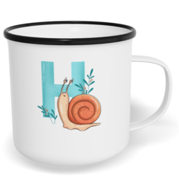 Hrnek plecháček s potiskem na míru - Jmého H