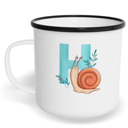 Hrnek plecháček s potiskem na míru - Jmého H