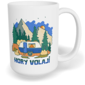 Hrnek klasický velký s vlastním potiskem - Hory volají