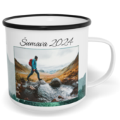 Fotohrnček plecháčik s fotkou a textom - Hory