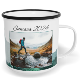 Fotohrnček plecháčik s fotkou a textom - Hory