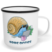 Hrnek plecháček s potiskem na míru - Home office